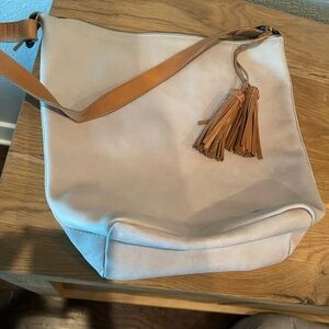 Able Shoulder Bag - Grey and Cognac